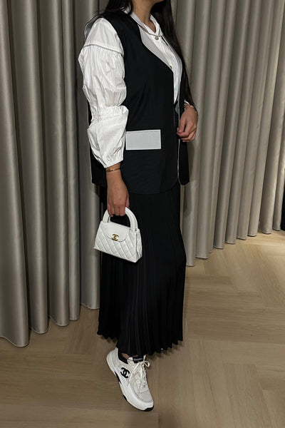 Gilet Blouse Set Black