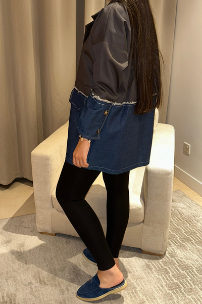 Two Tone Denim-Grey Blazer