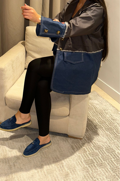 Two Tone Denim-Grey Blazer